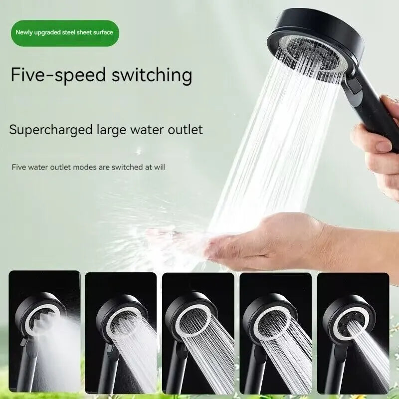 Shower with 5 pressure modes