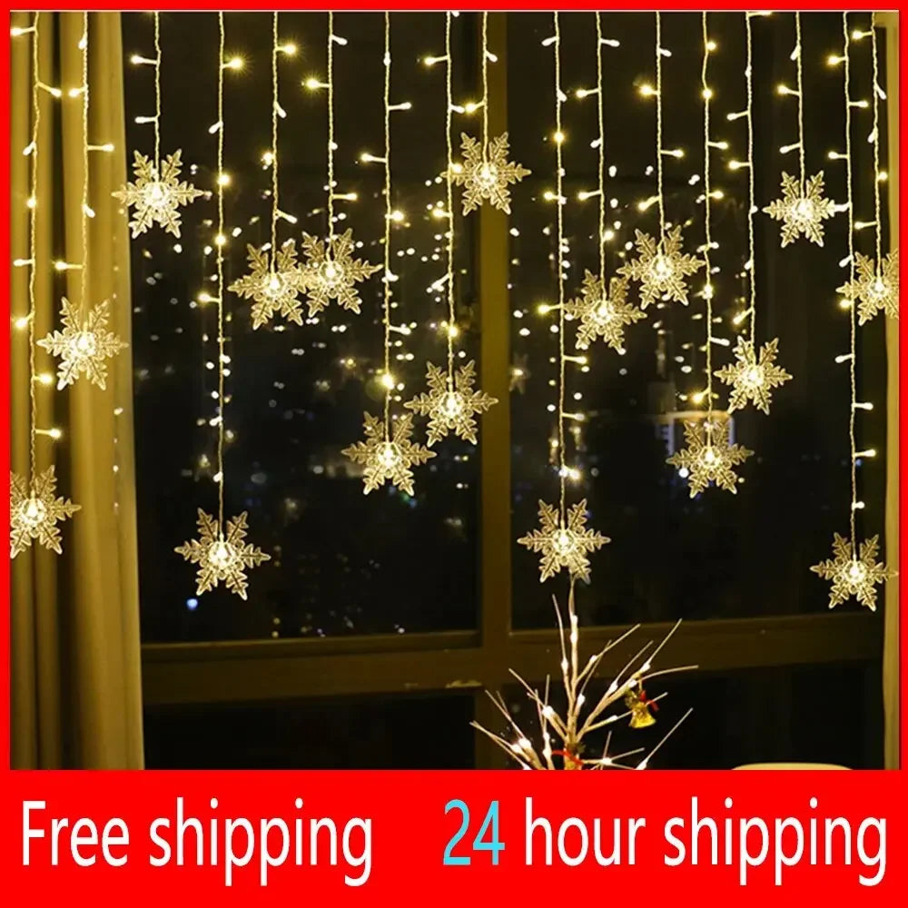 Christmas Snowflake LED Curtain