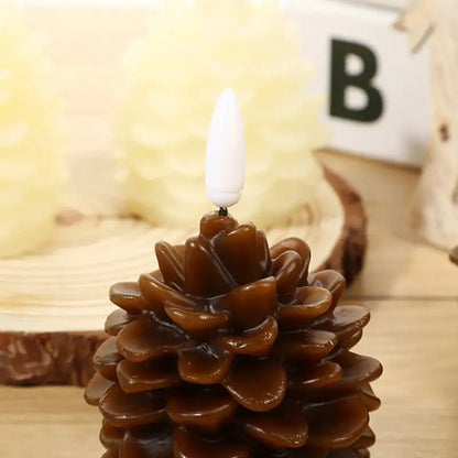 Flameless LED Pine Cone Candles