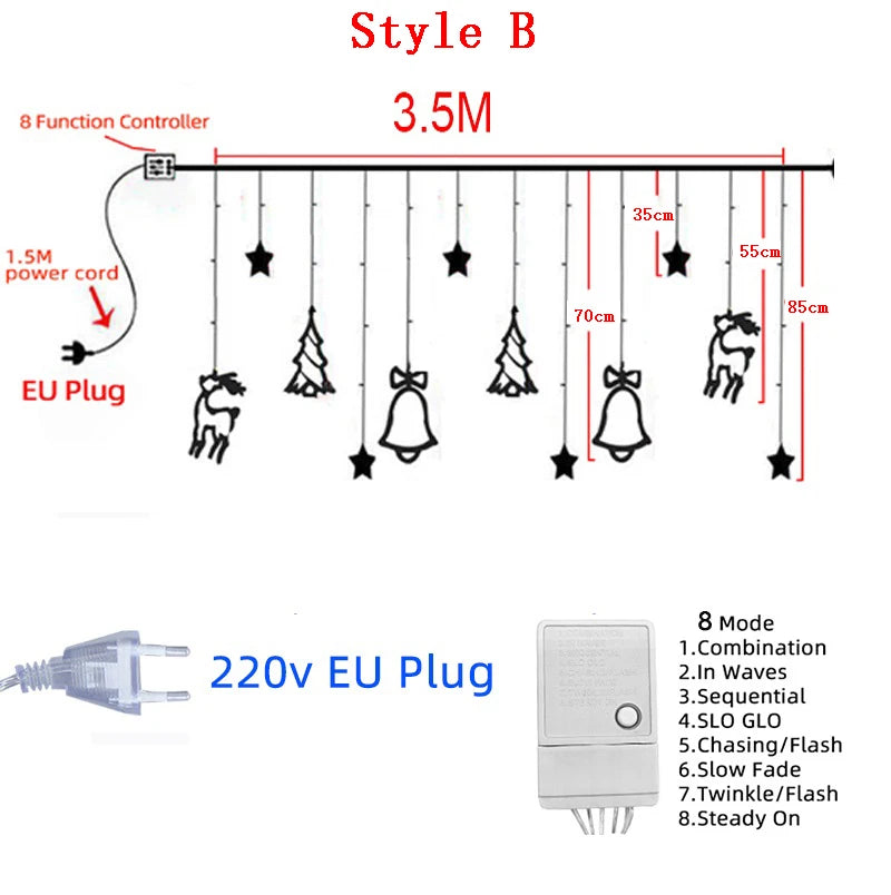 LED Star Curtain