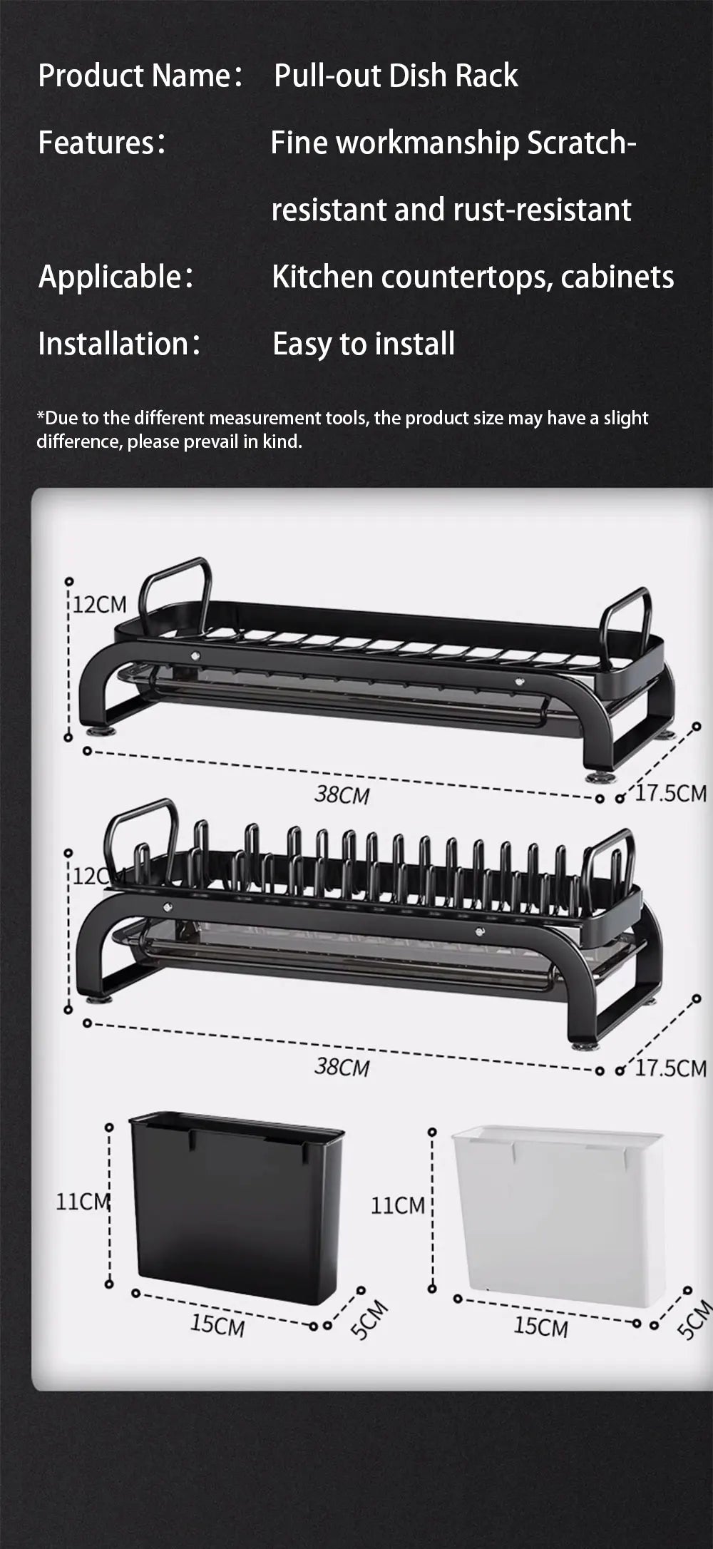 Pull-out bowl and dish rack