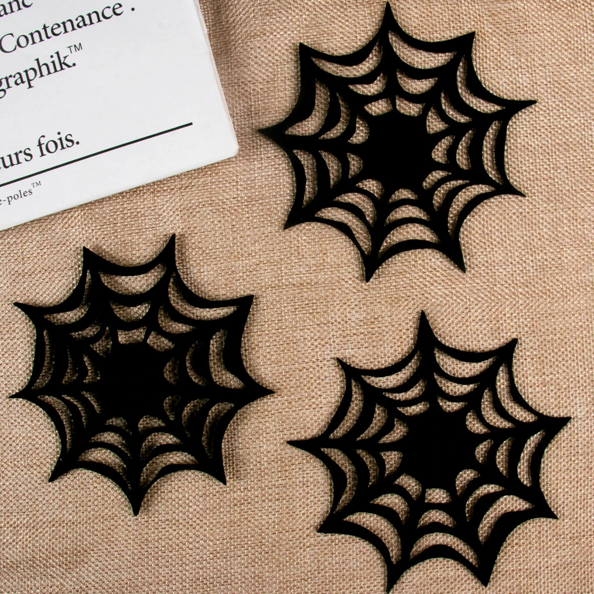 5pcs Spider Web Coasters Placemat