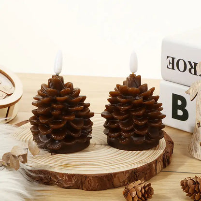 Flameless LED Pine Cone Candles