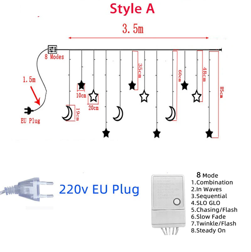 LED Star Curtain