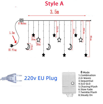 LED Star Curtain