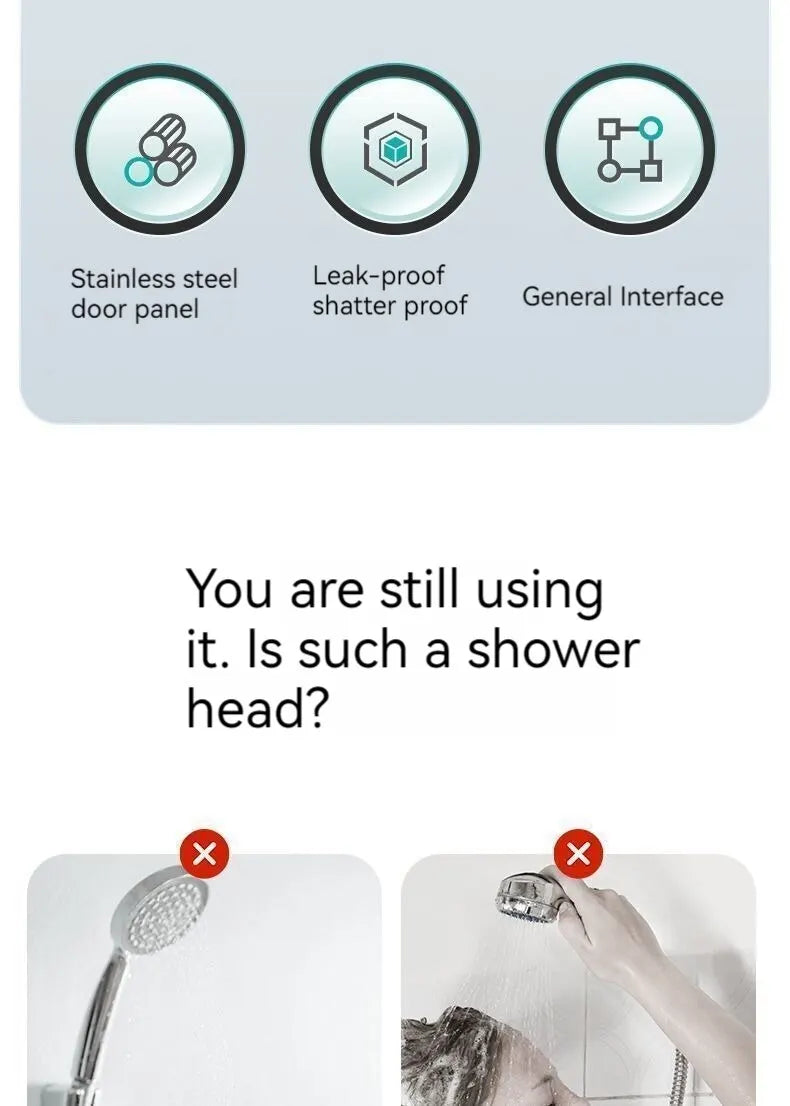 Shower with 5 pressure modes