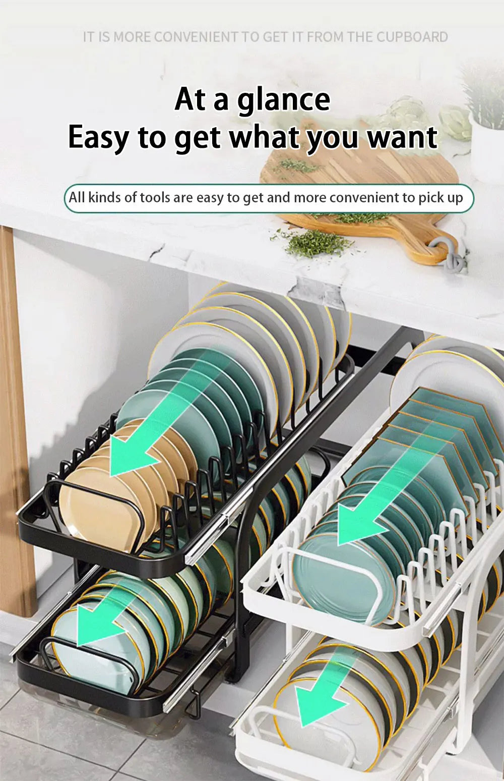 Pull-out bowl and dish rack