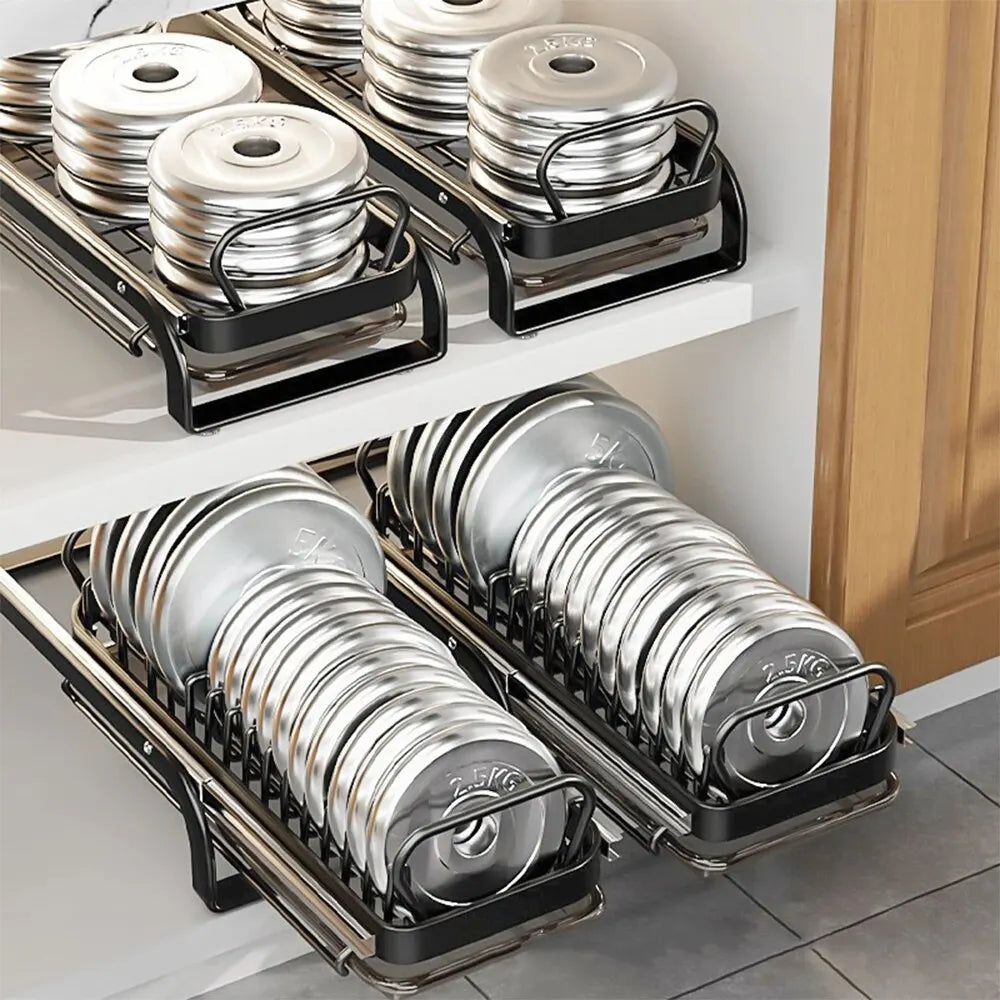 Pull-out bowl and dish rack