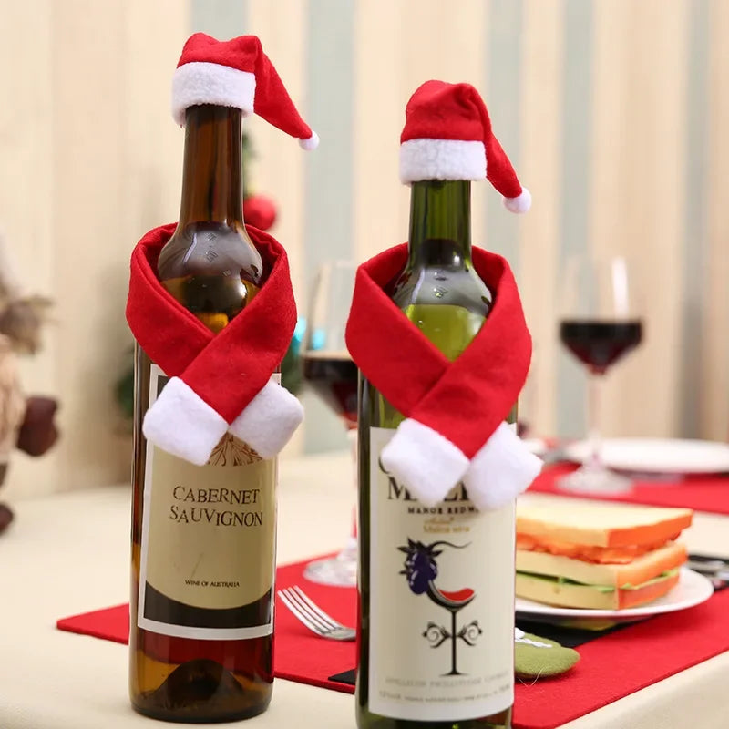 Wine Bottle Covers Santa Claus