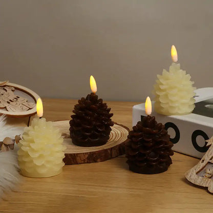 Flameless LED Pine Cone Candles