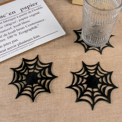 5pcs Spider Web Coasters Placemat