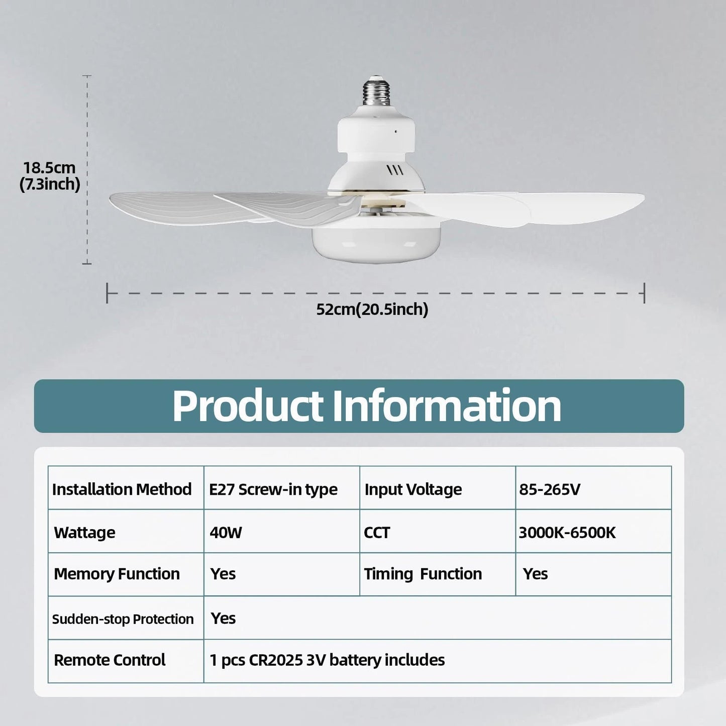 LED Ceiling Fan with Remote Control - Ziarra home