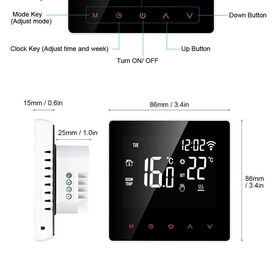 Termostato Inteligente com WiFi - Ziarra home