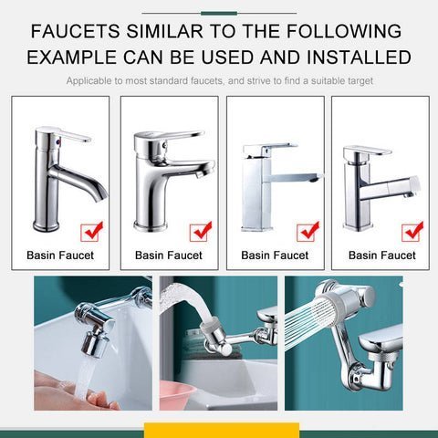 Universal 1080° Swivel Robotic Arm Faucet Extension - Ziarra home