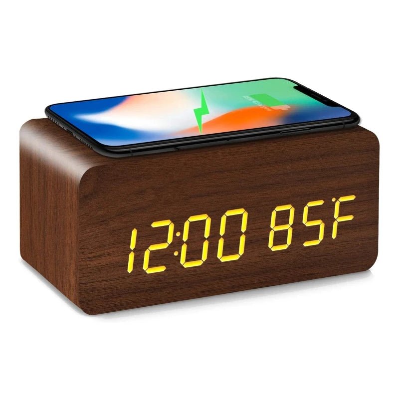 Wooden digital alarm clock - Ziarra home