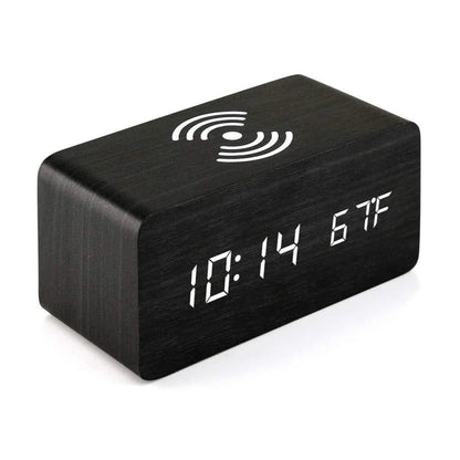 Wooden digital alarm clock - Ziarra home