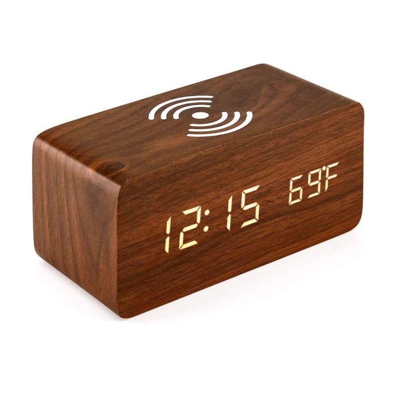 Wooden digital alarm clock - Ziarra home