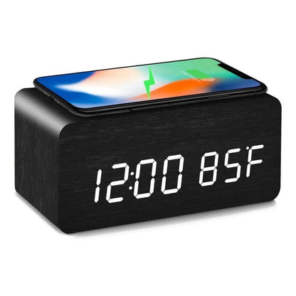 Wooden digital alarm clock - Ziarra home