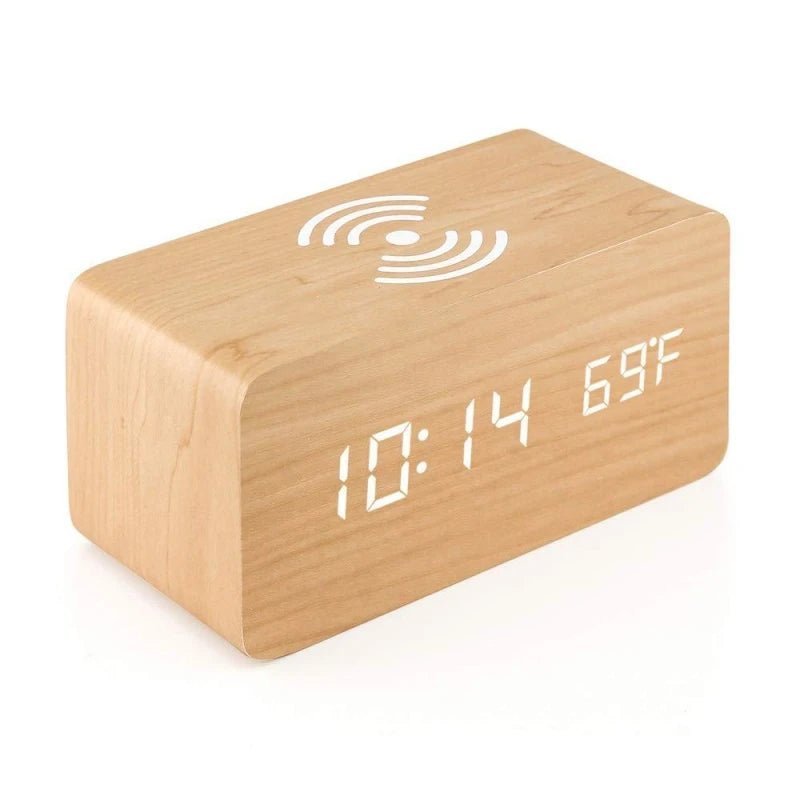 Wooden digital alarm clock - Ziarra home